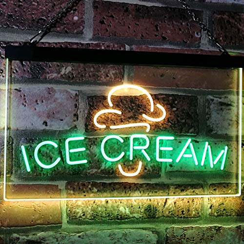 Ice Cream Dual LED Neon Light Sign